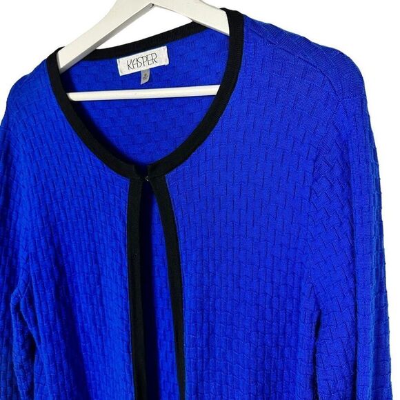 Kasper Basketweave Textured Sweater Set size Medium - Picture 3 of 11